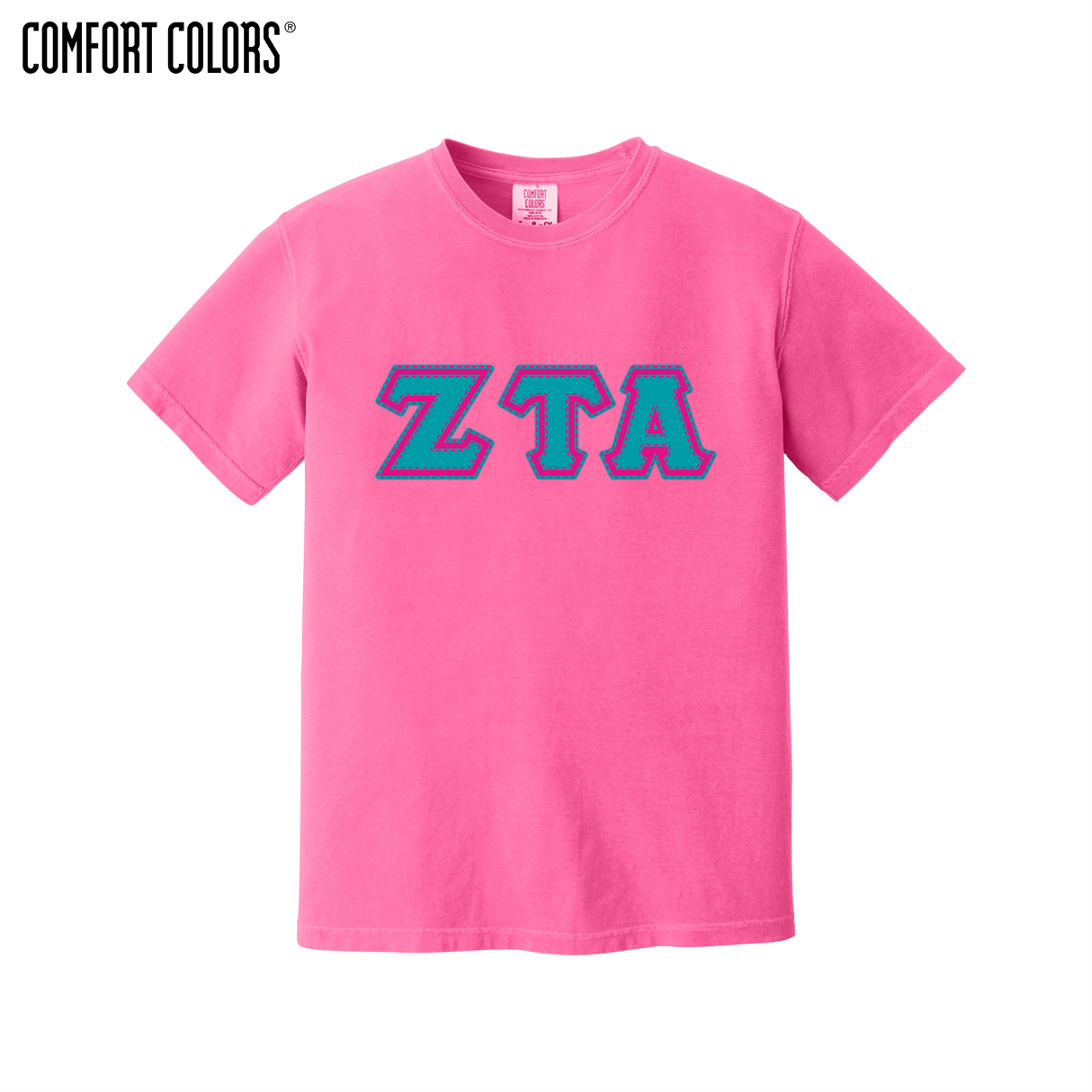 Greek Letters Heavyweight Ring Spun Tee