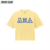 Greek Letters Women’s Heavyweight Boxy Tee