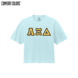 Greek Letters Women’s Heavyweight Boxy Tee
