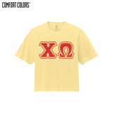 Greek Letters  Women’s Heavyweight Boxy Tee