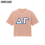 Greek Letters Women’s Heavyweight Boxy Tee