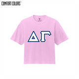 Greek Letters Women’s Heavyweight Boxy Tee