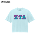 Greek Letters Women’s Heavyweight Boxy Tee