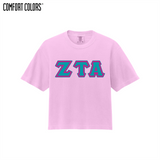 Greek Letters Women’s Heavyweight Boxy Tee