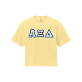 Greek Letters Women’s Heavyweight Boxy Tee