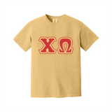 Greek Letters Heavyweight Ring Spun Tee