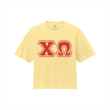Greek Letters  Women’s Heavyweight Boxy Tee