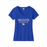 LCHS Lady Bulldawg Soccer Ladies' V-Neck Cotton Tee