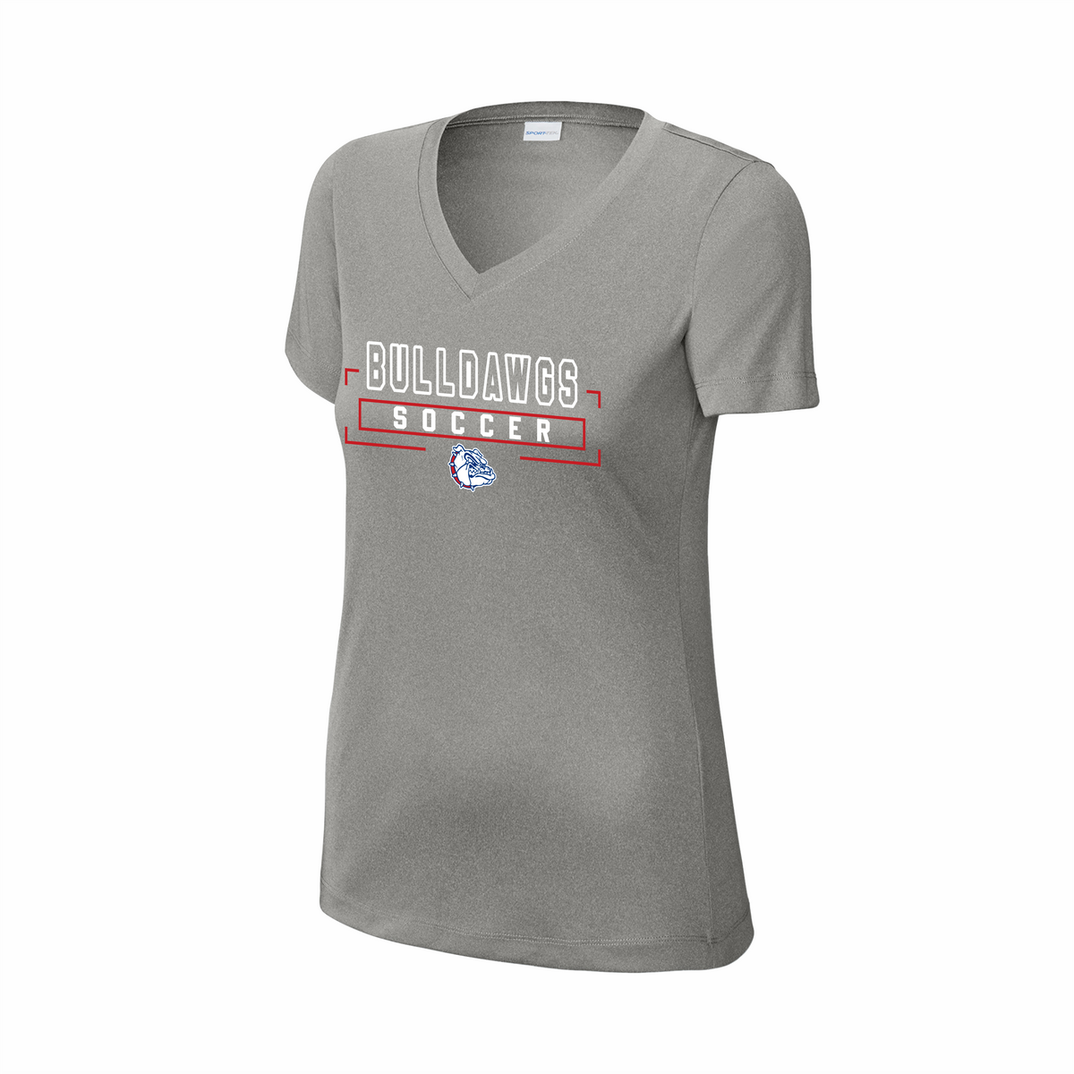 LCHS Lady Bulldawg Soccer Ladies' V-Neck Performance Tee
