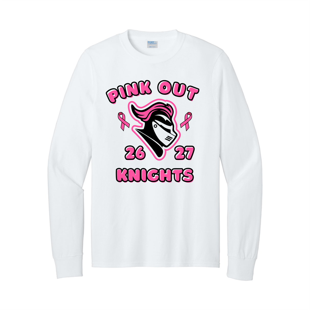 OMHS Cheer Pink Out Long-Sleeve Cotton Tee