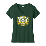 Mayfield Lady Trojans Soccer Ladies' V-Neck Cotton T-shirt