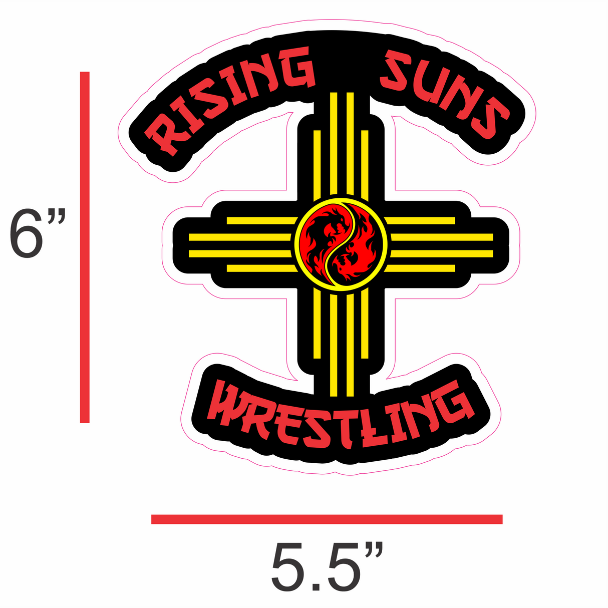 Rising Suns Wrestling Decal