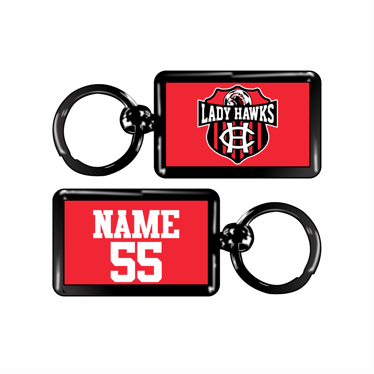 CHS Lady Hawks Soccer Keychain