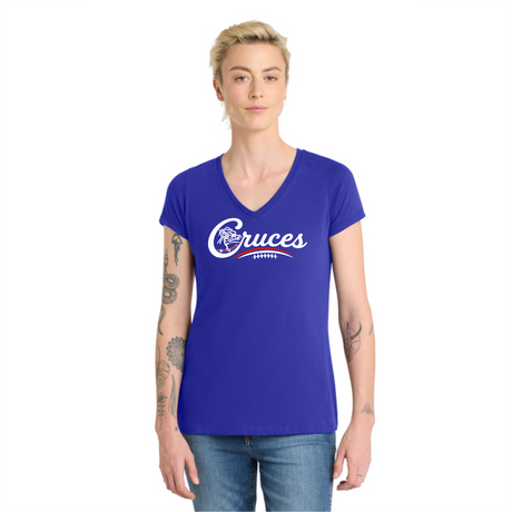 LCHS Football Women's V-Neck Cotton Tee