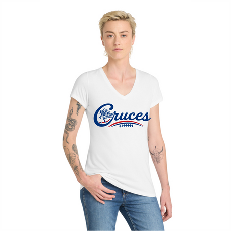LCHS Football Women's V-Neck Cotton Tee