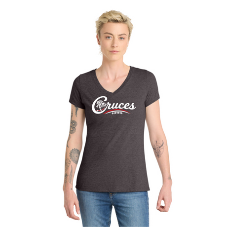 LCHS Football Women's V-Neck Cotton Tee