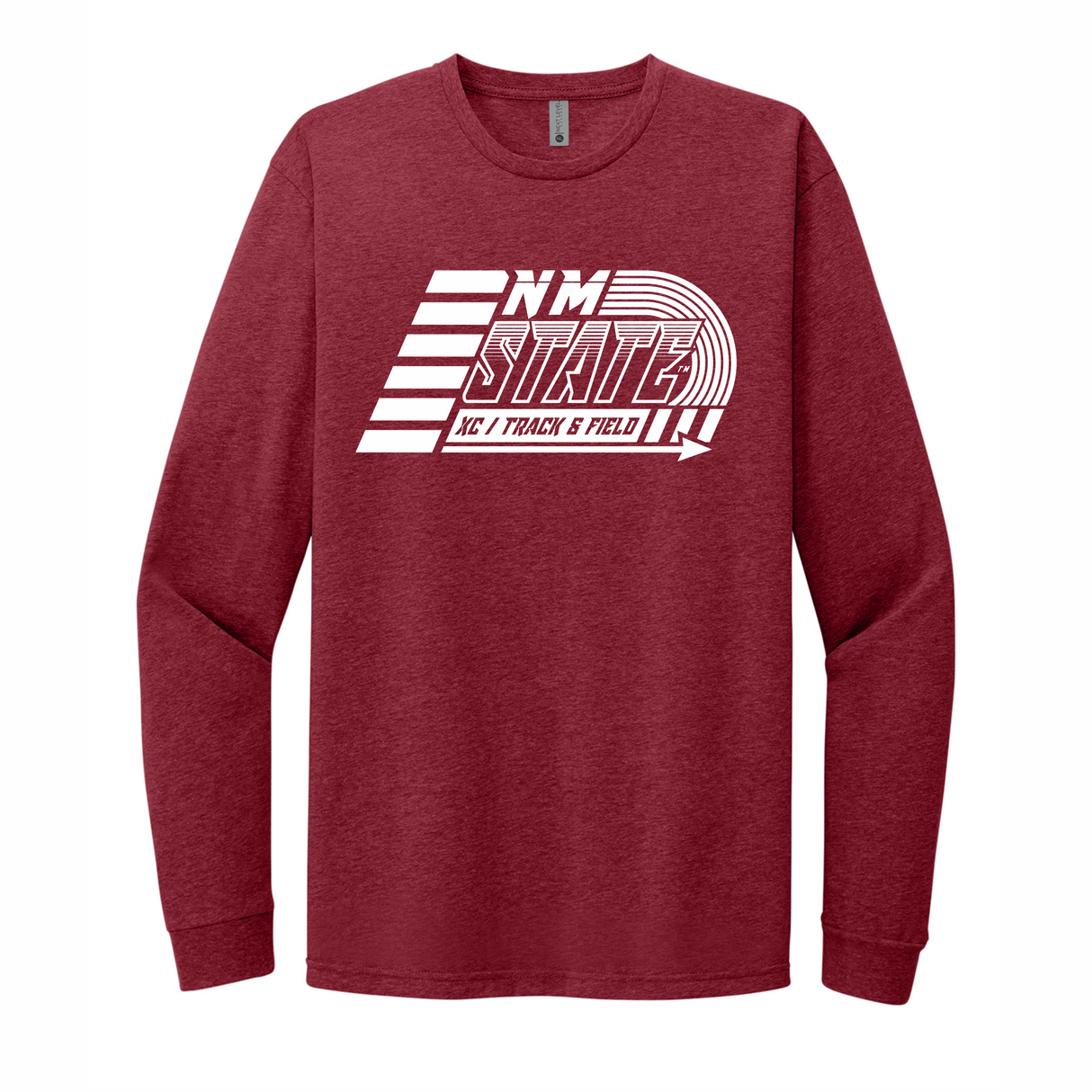 NMSU Track Long-Sleeve CVC Blend Tee