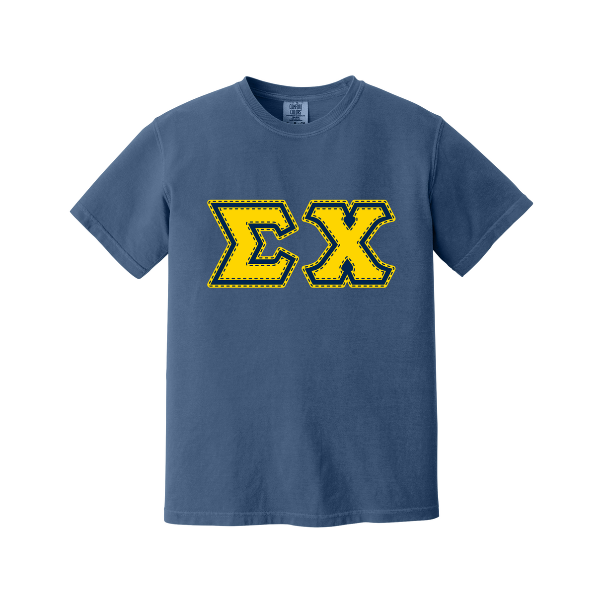Greek Letters Heavyweight Ring Spun Tee