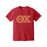 Greek Letters Heavyweight Ring Spun Tee