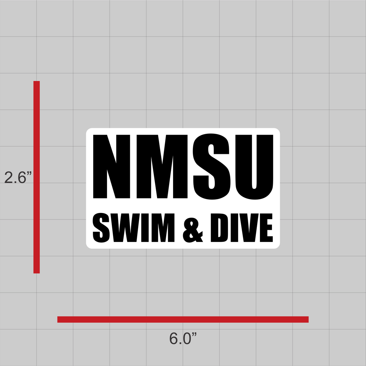 NMSU Swim Tournament Decals