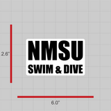 NMSU Swim Tournament Decals