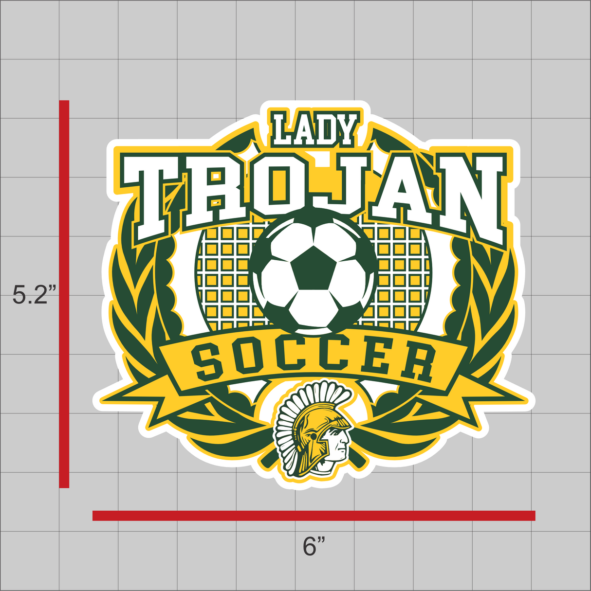 Mayfield Lady Trojans Soccer Decal