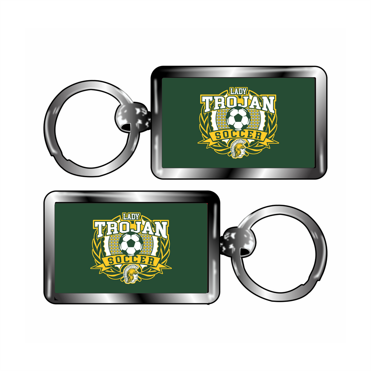 Mayfield Lady Trojans Soccer Keychain