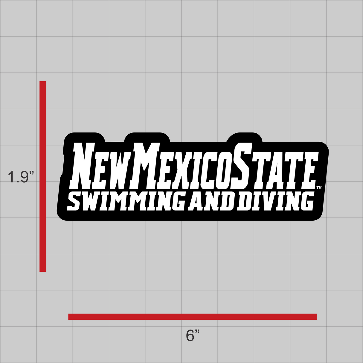 NMSU Swim Decal