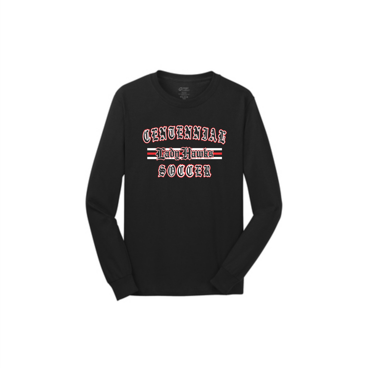 CHS Lady Hawks Soccer Long-Sleeved Cotton Tee