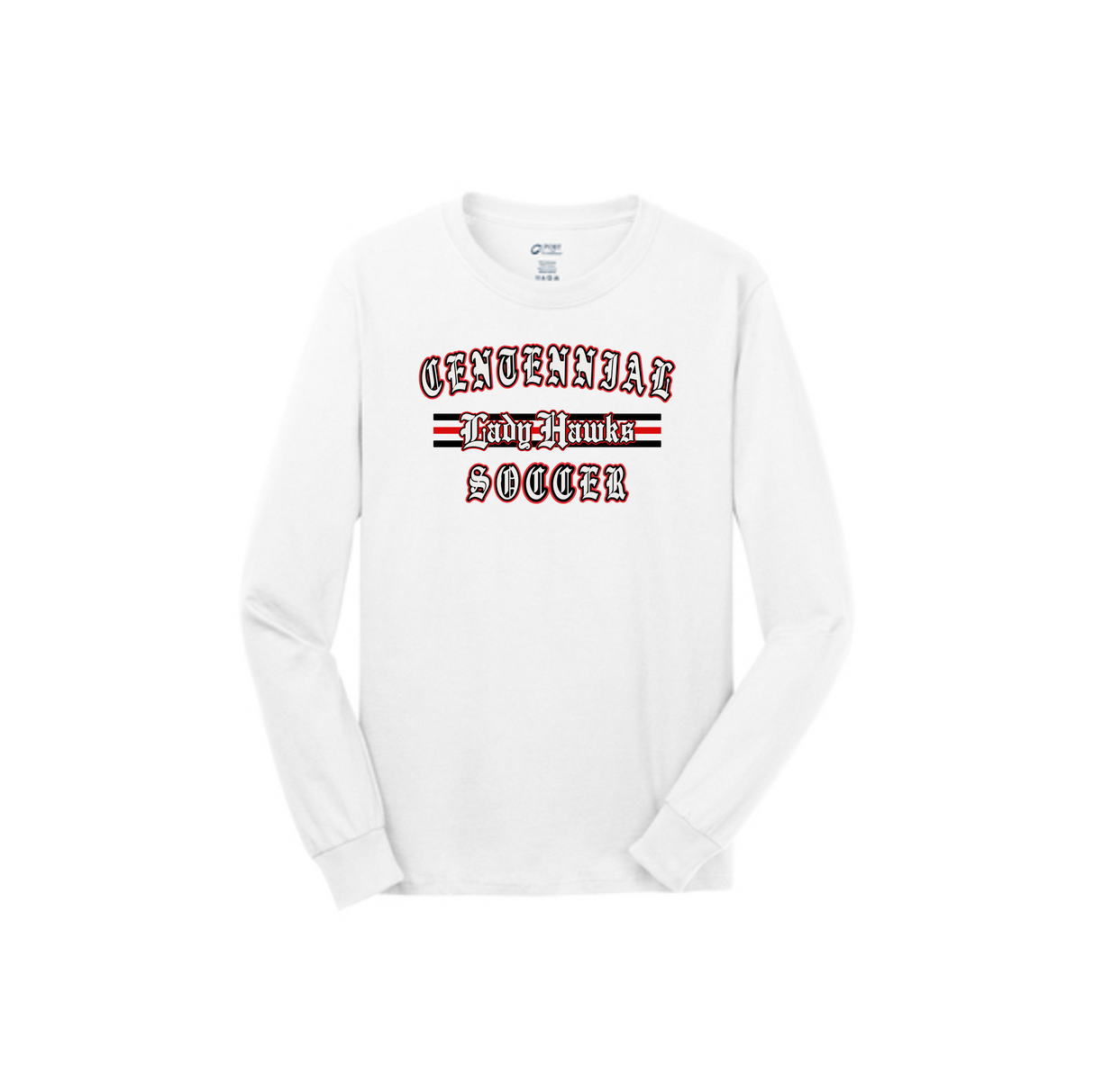 CHS Lady Hawks Soccer Long-Sleeved Cotton Tee