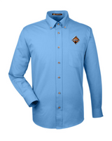 Border International Diamond Logo Easy Blend™ Long-Sleeve Twill Shirt with Stain-Release