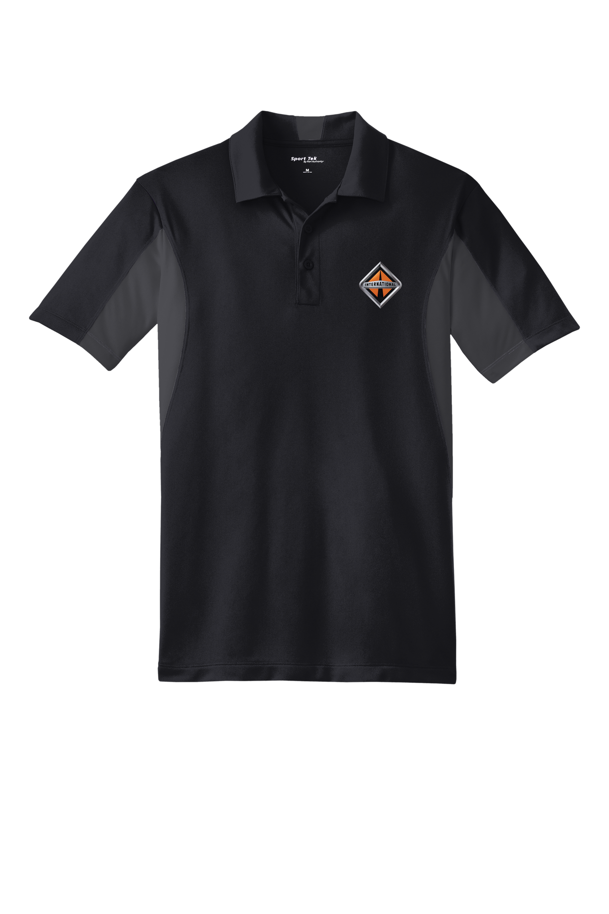 Border International Diamond Logo Side Blocked Micropique Performance Polo