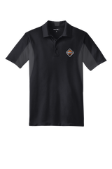 Border International Diamond Logo Side Blocked Micropique Performance Polo