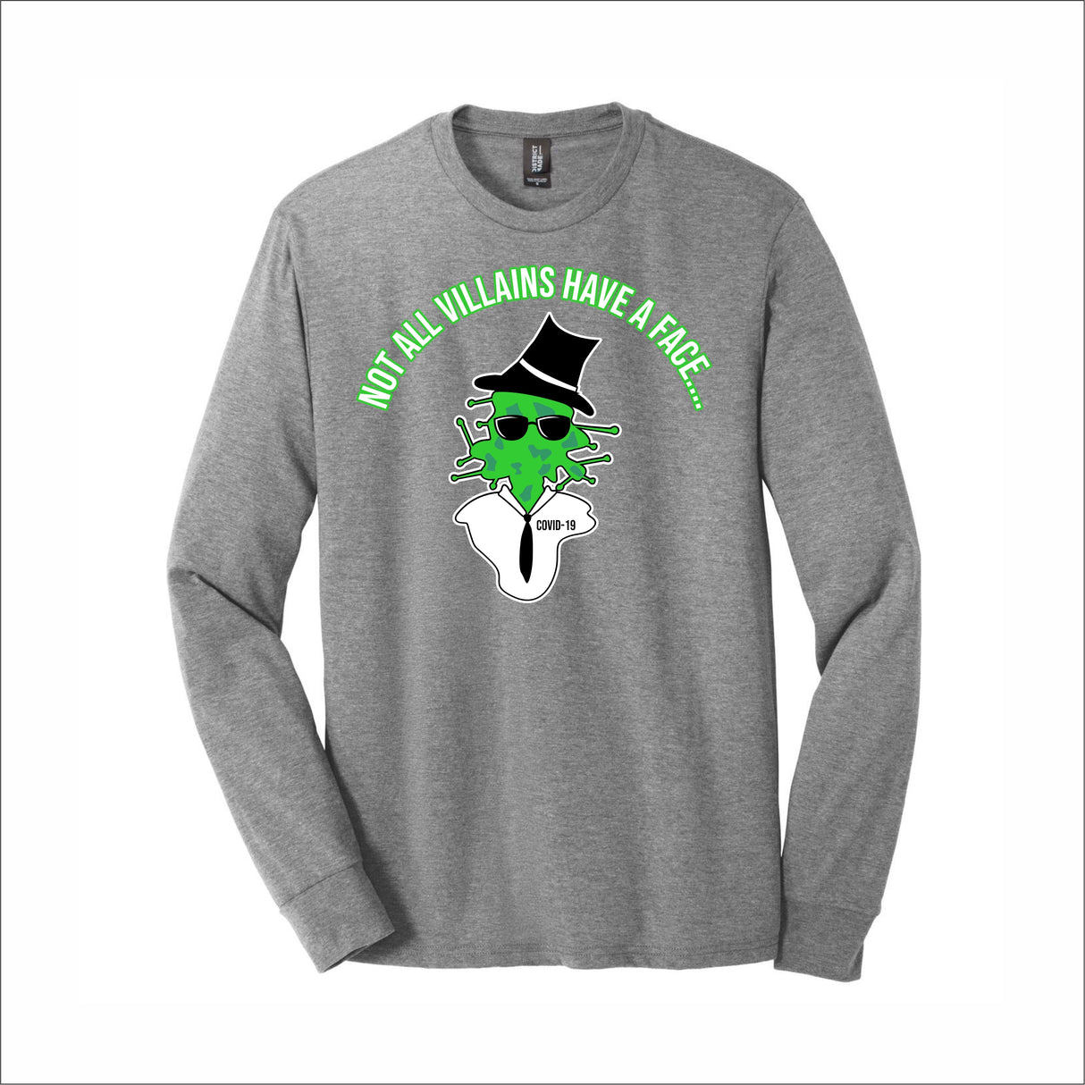 Not All Villains/Heroes Tri-Blend Long-Sleeve Tee