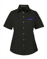 Idealease Ladies' Easy Blend™ Short-Sleeve Twill Shirt with Stain-Release