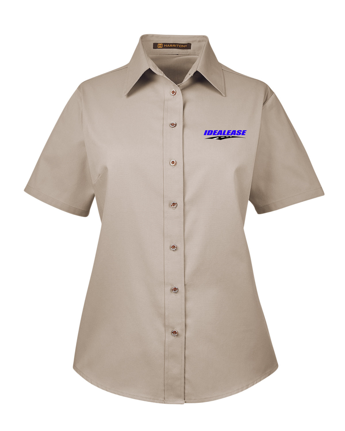 Idealease Ladies' Easy Blend™ Short-Sleeve Twill Shirt with Stain-Release