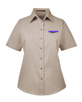 Idealease Ladies' Easy Blend™ Short-Sleeve Twill Shirt with Stain-Release