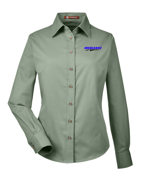 Idealease Ladies' Easy Blend™ Long-Sleeve Twill Shirt with Stain-Release