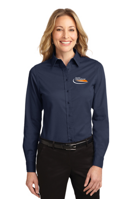 Border International Ladies' Long-Sleeve Easy Care Full-Button Shirt