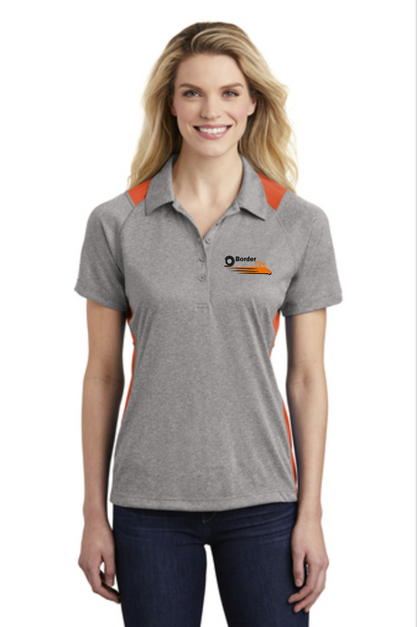Border Tire Ladies' Heather Colorblock Performance Polo