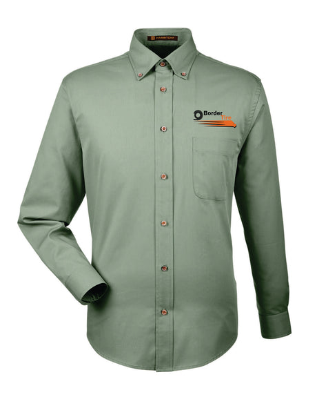 Border Tire Easy Blend™ Long-Sleeve Twill Shirt with Stain-Release