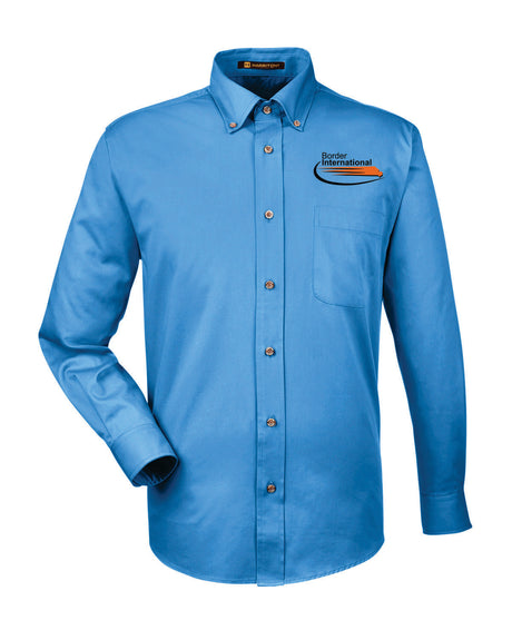 Border International Easy Blend™ Long-Sleeve Twill Shirt with Stain-Release