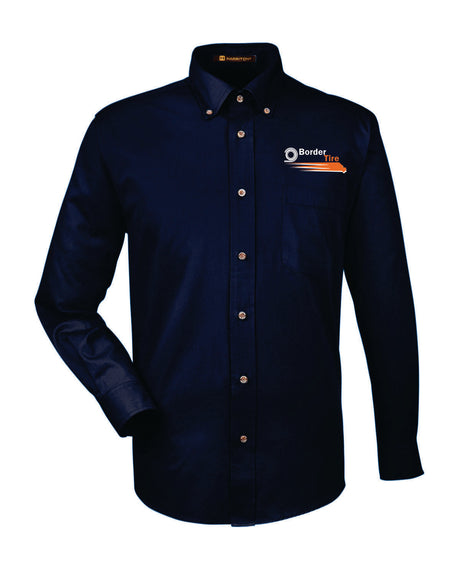 Border Tire Easy Blend™ Long-Sleeve Twill Shirt with Stain-Release