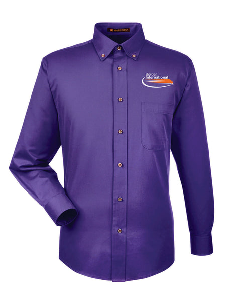 Border International Easy Blend™ Long-Sleeve Twill Shirt with Stain-Release