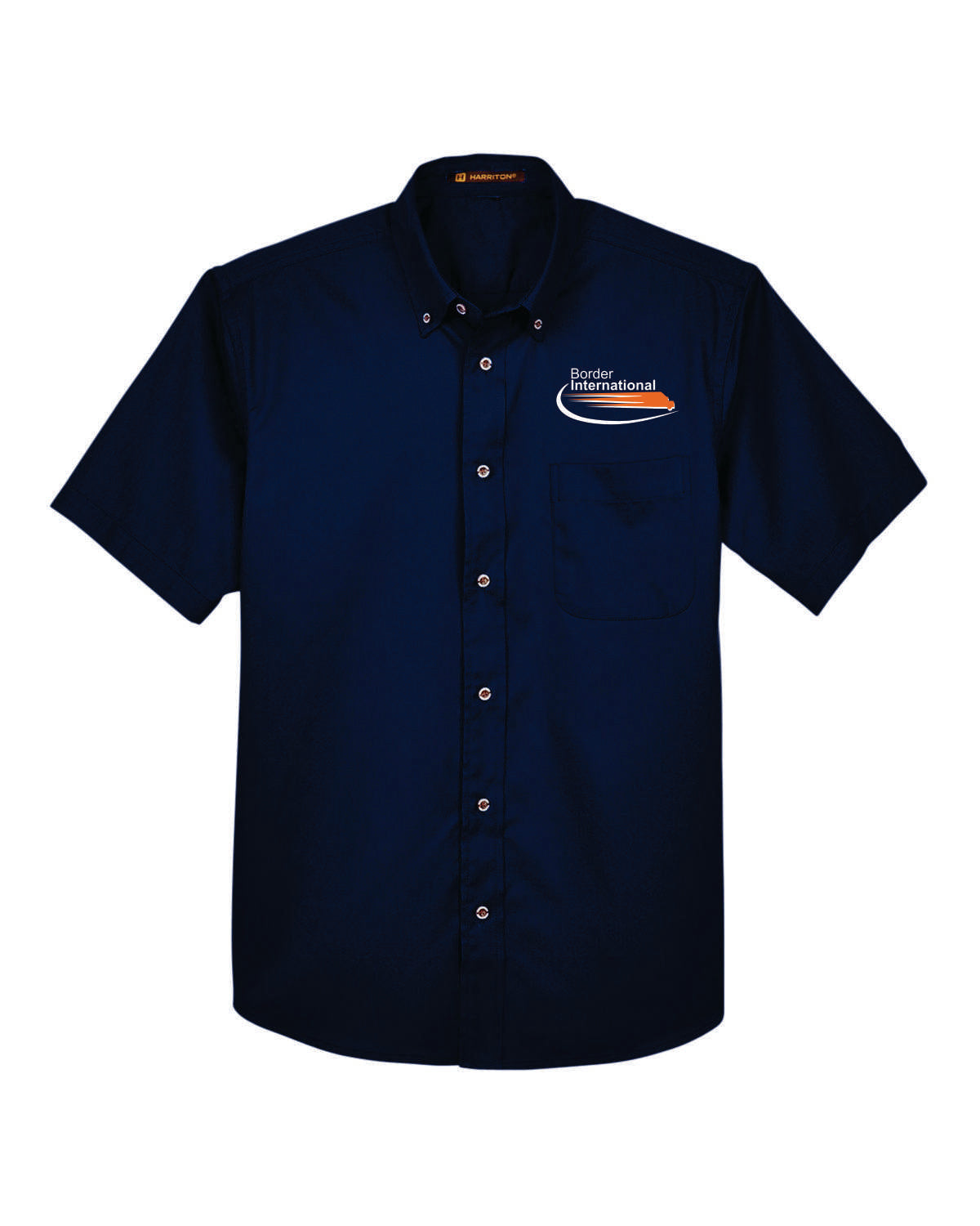 Border International Easy Blend™ Short-Sleeve Twill Shirt with Stain-Release