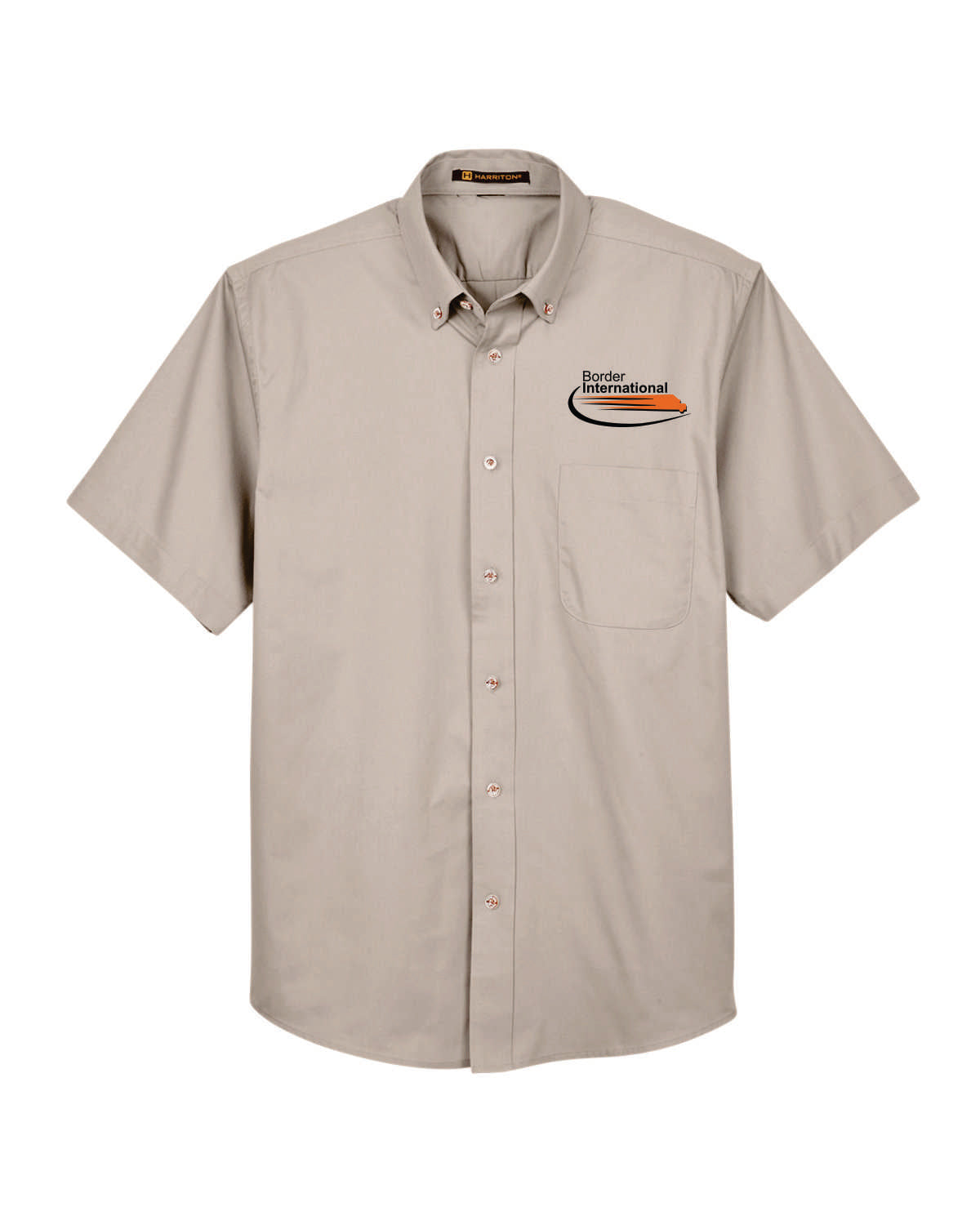 Border International Easy Blend™ Short-Sleeve Twill Shirt with Stain-Release