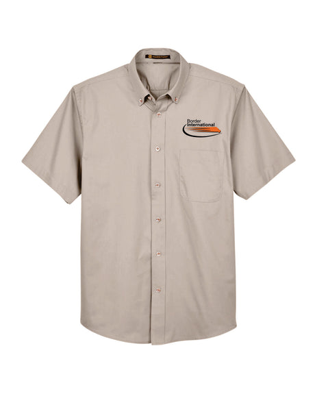 Border International Easy Blend™ Short-Sleeve Twill Shirt with Stain-Release