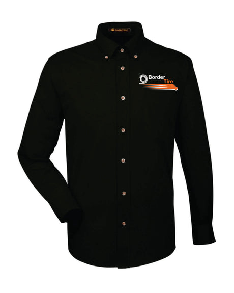 Border Tire Tall Easy Blend™ Long-Sleeve Twill Shirt with Stain-Release