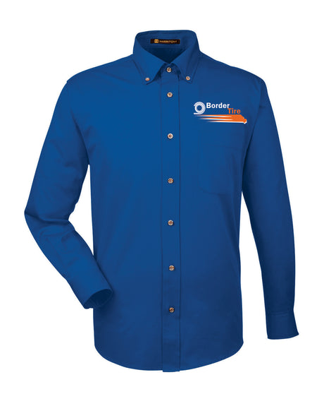Border Tire Tall Easy Blend™ Long-Sleeve Twill Shirt with Stain-Release