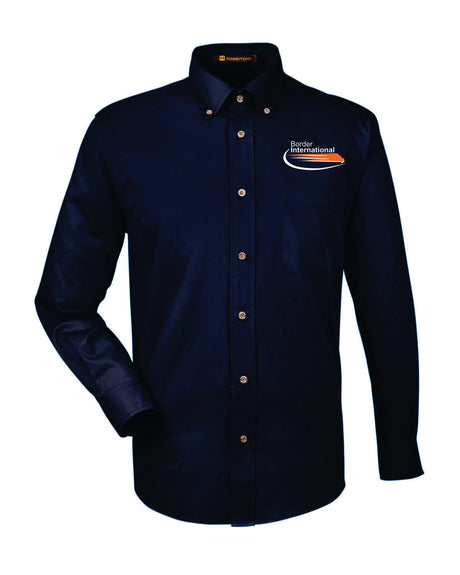 Border International Tall Easy Blend™ Long-Sleeve Twill Shirt with Stain-Release